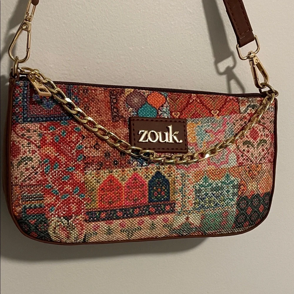 Multicolor Women's Bag with Chain Detail